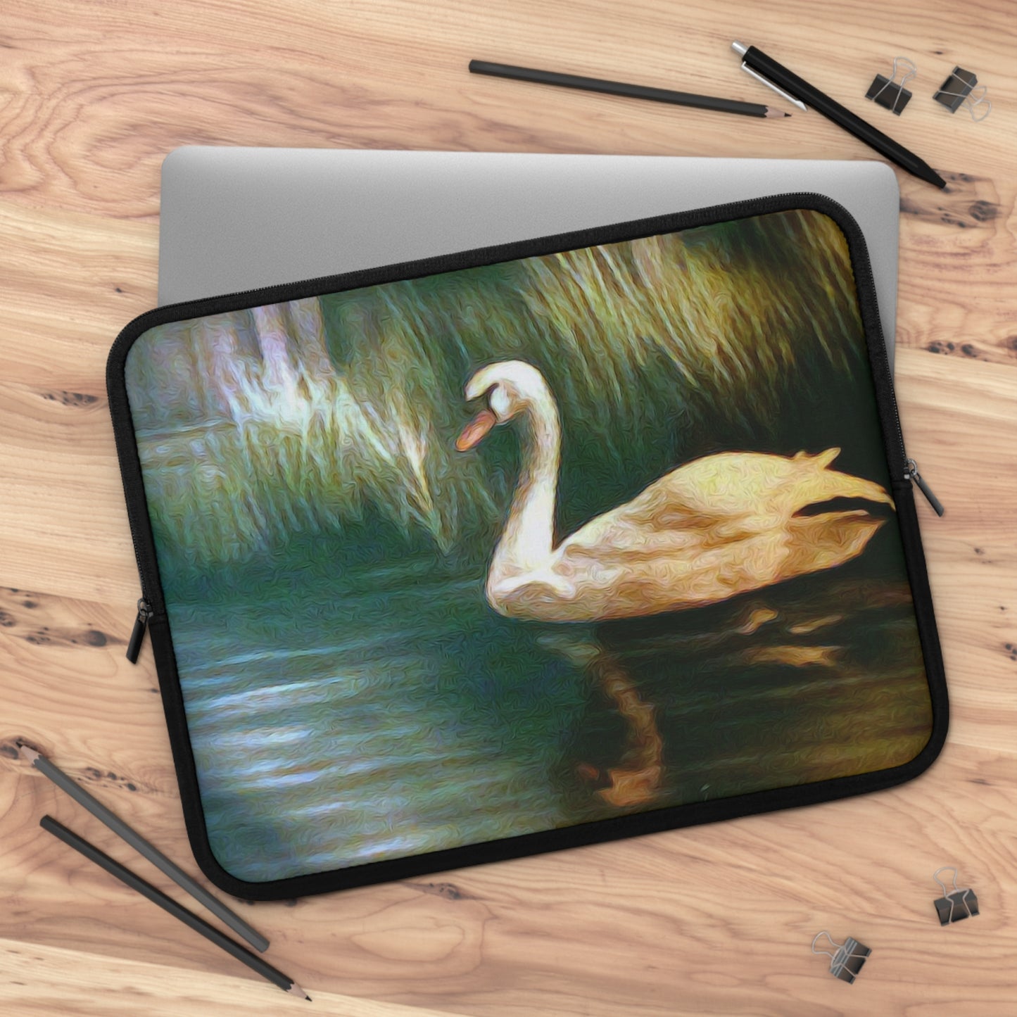 Swan Painting Laptop Sleeve