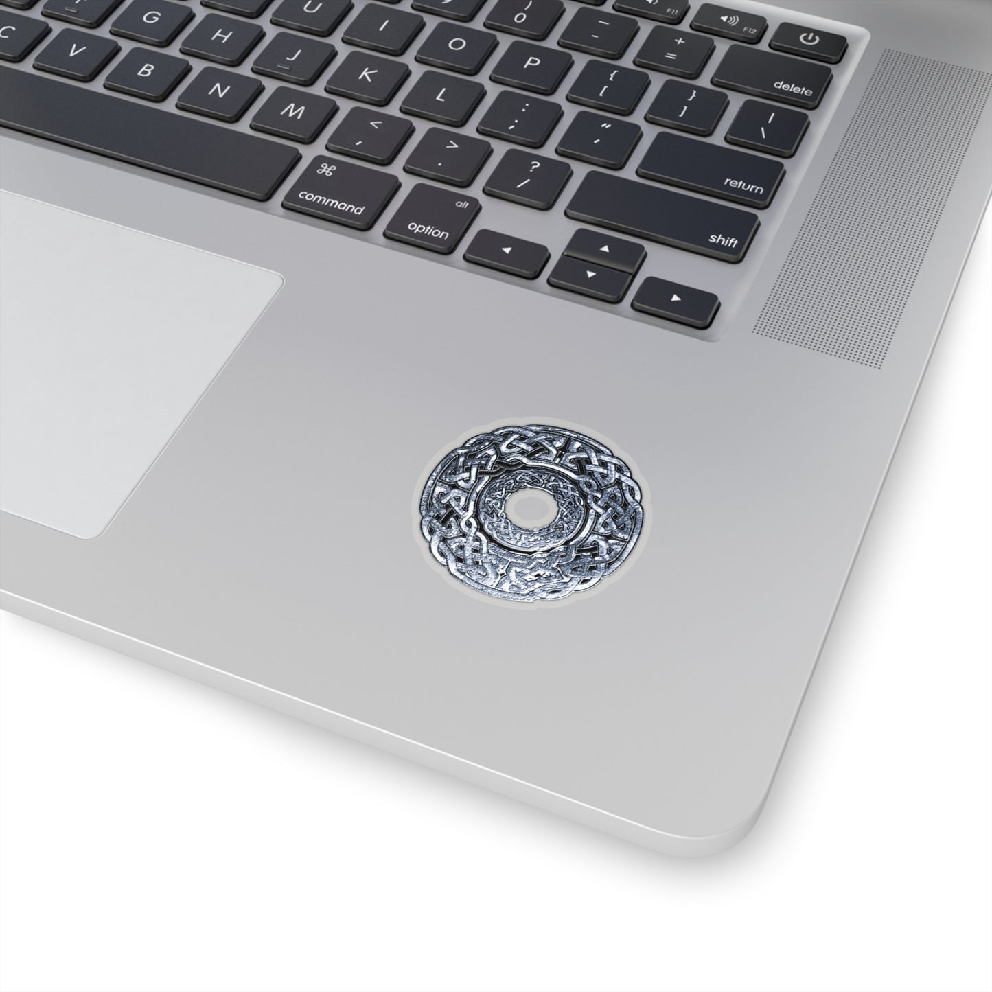 Silver Celtic Knot Circle Kiss-Cut Stickers