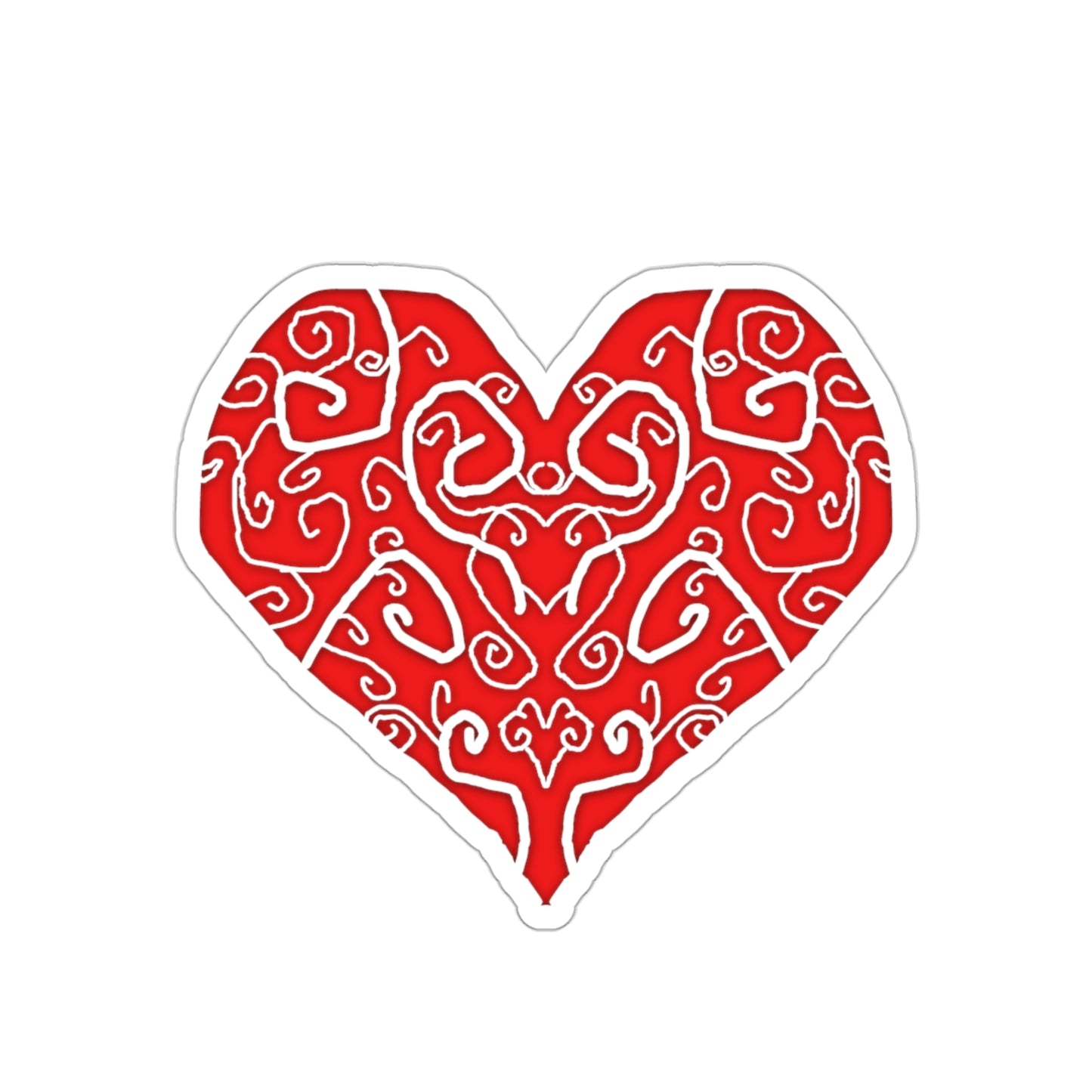 Heart Swirls Kiss-Cut Stickers