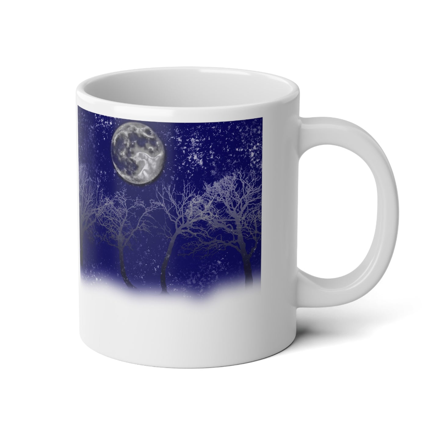 Blue Moon Snow Trees Moon Jumbo Mug - 20oz