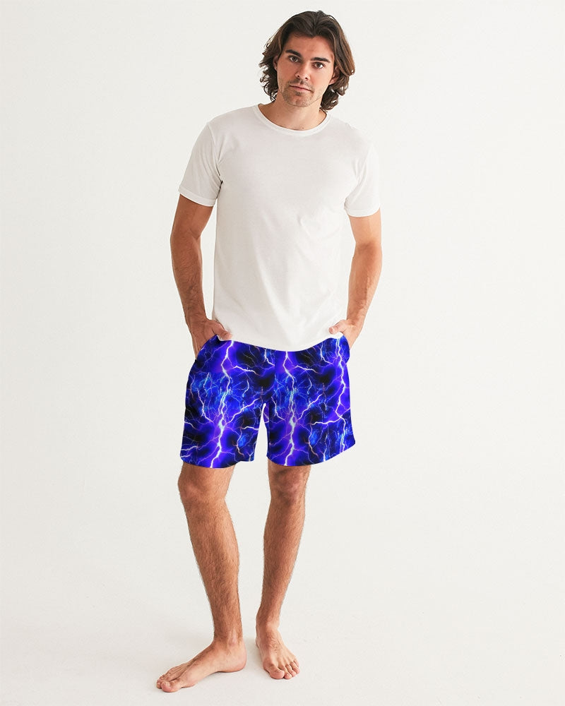 Blue Lightning Men's All-Over Print Swim Trunk