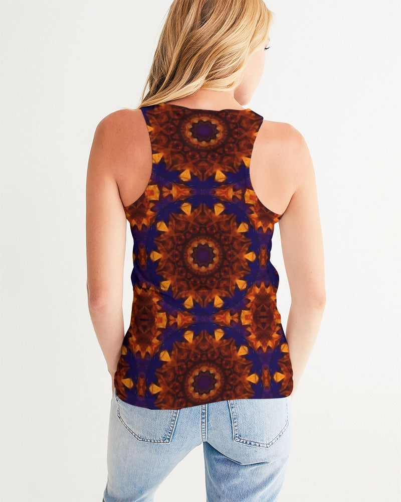 Blue Orange Red Kaleidoscope Women's All-Over Print Tank