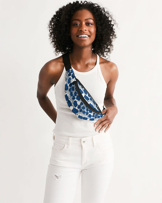 Blue Roses Crossbody Sling Bag