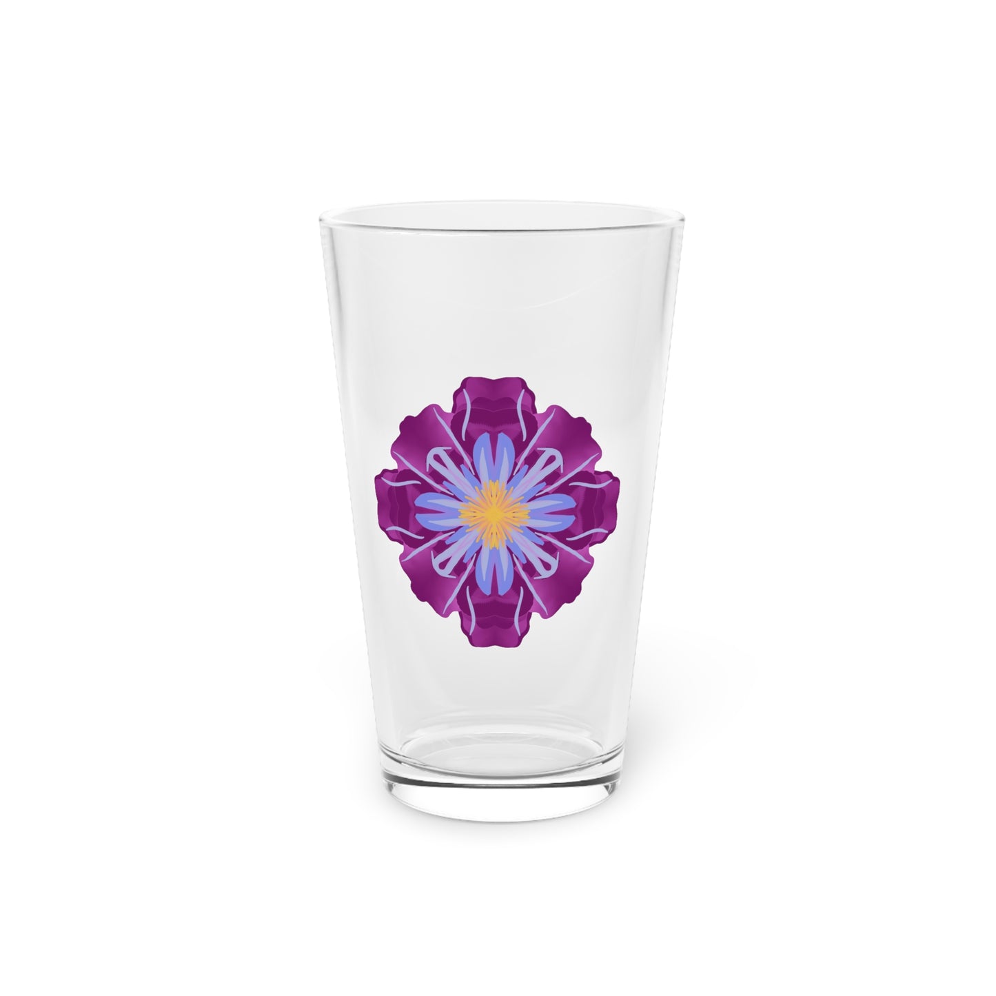 Fanciful Flowers 3 Pint Glass, 16oz