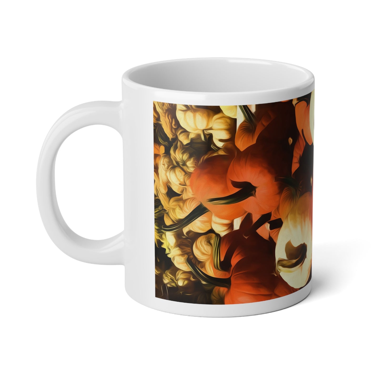 Cozy Autumn Pumpkin Jumbo Mug, 20oz | Fall Coffee Cup, Halloween Decor, Thanksgiving Gift, Harvest-Themed Drinkware