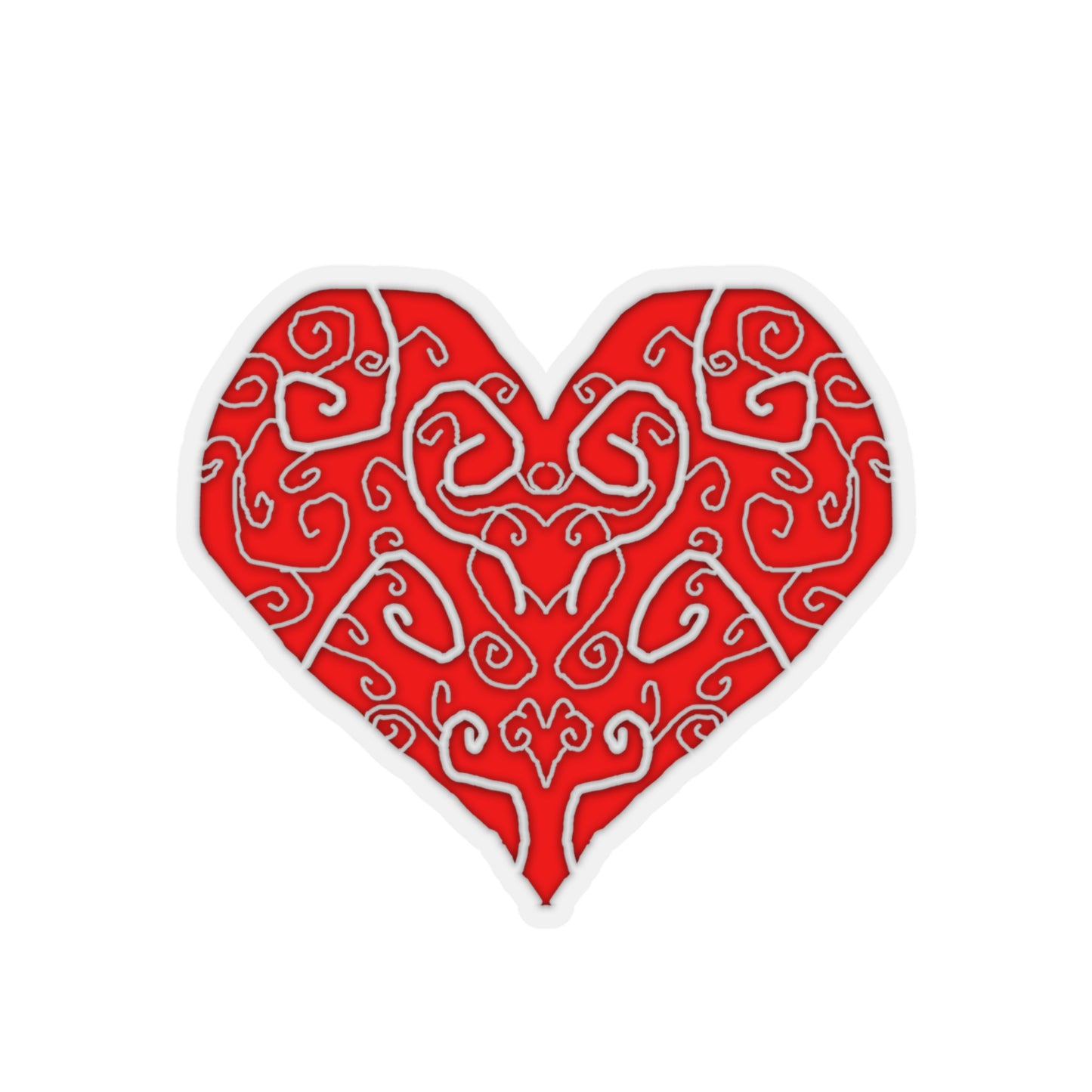 Heart Swirls Kiss-Cut Stickers