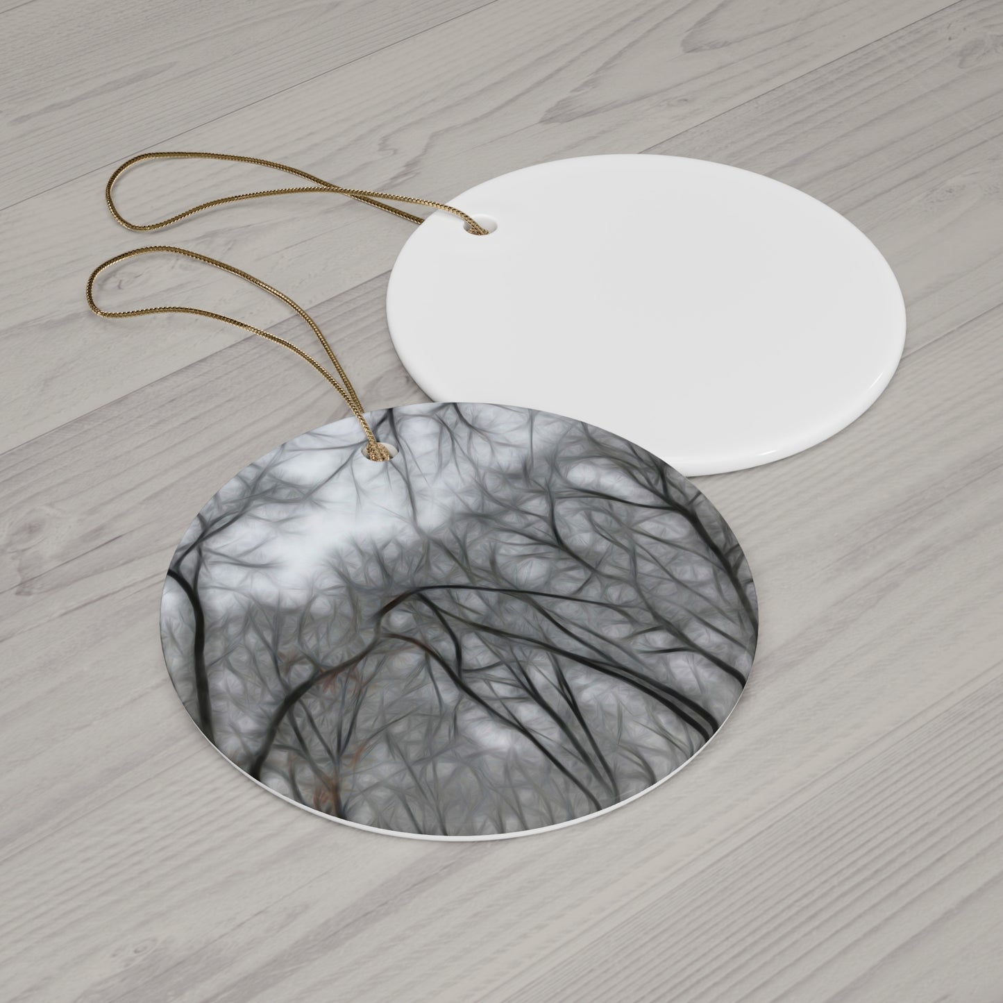 Calm Winter View Ceramic Star Ornament - Nature-Inspired Home Decor for Holidays