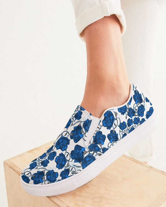 Blue Roses Women's Slip-On Canvas Shoe