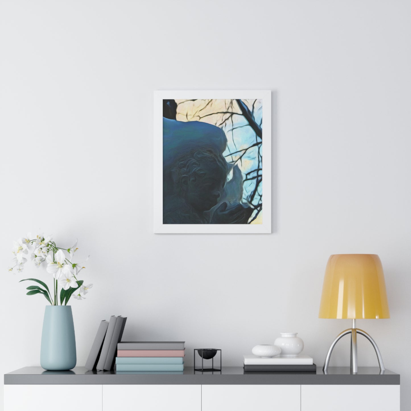 Angel On My Tree Framed Vertical Poster