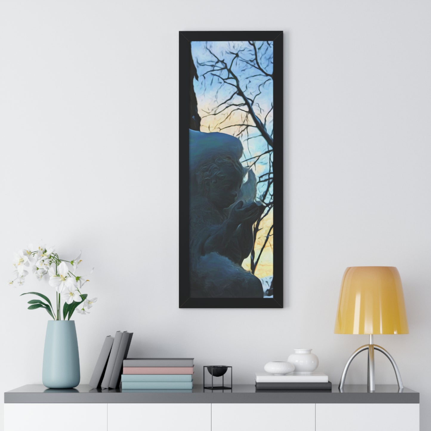 Angel On My Tree Framed Vertical Poster