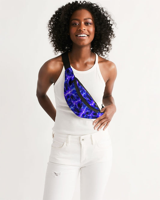 Blue Lightning Crossbody Sling Bag