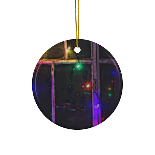 Star Ceramic Ornament with Christmas Lights Refract — 4 Shape Options