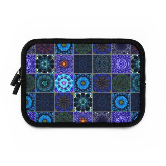 Blue Crazy Quilt Laptop Sleeve