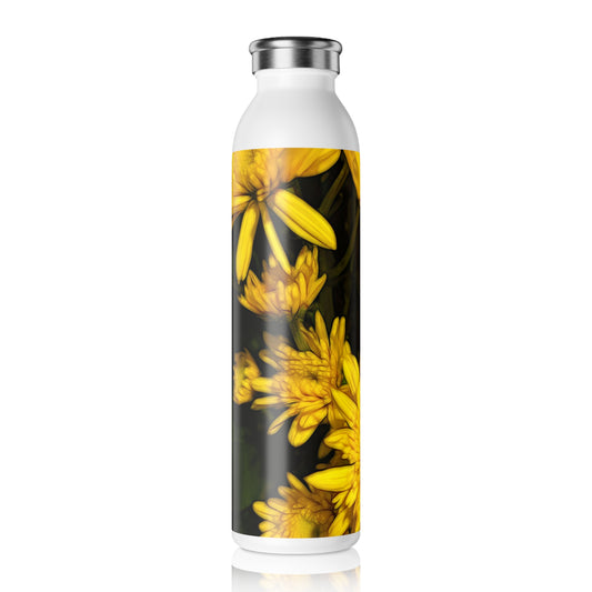 June Flowers 5 Slim Water Bottle, Stylish Hydration, Perfect for Gym, Gift for Nature Lovers, BPA-Free Water Flask