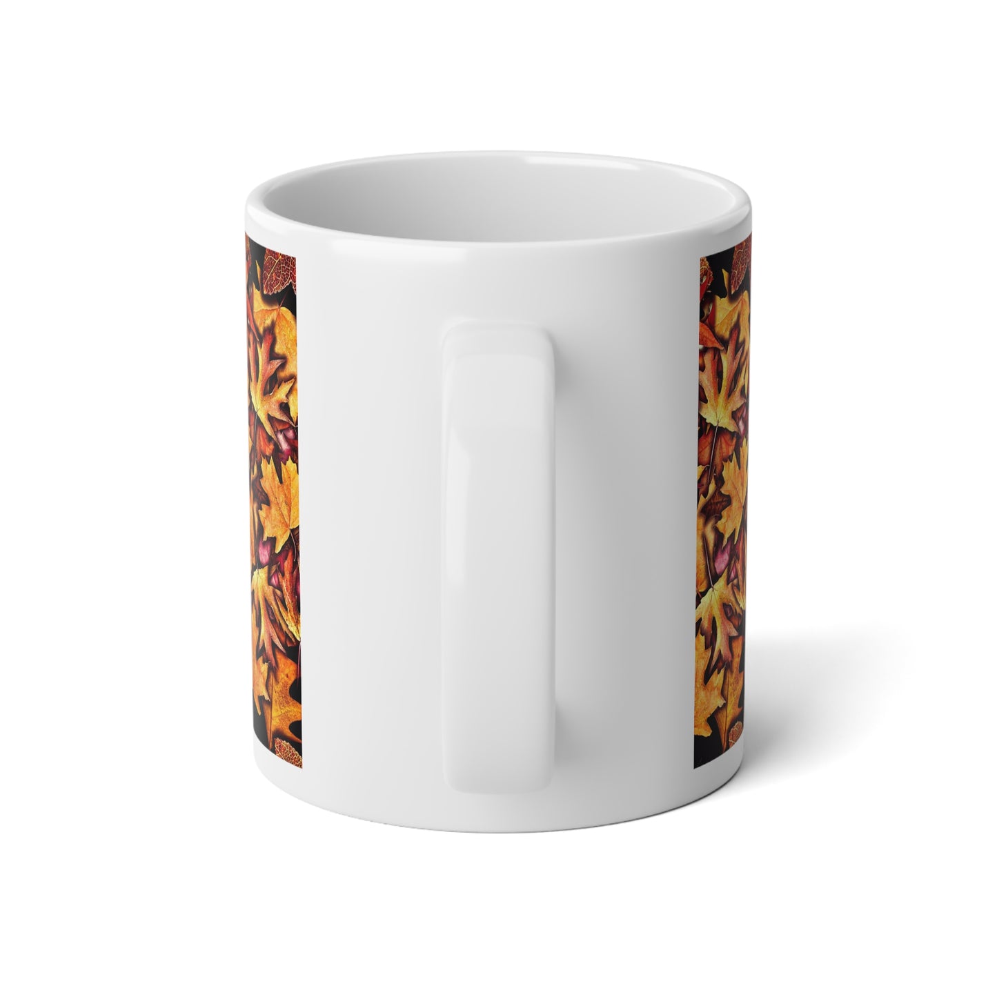 Autumn Leaves Jumbo Mug, Cozy Coffee Cup for Fall, 20oz Ceramic Mug, Perfect Gift for Tea Lovers, Seasonal Home Decor
