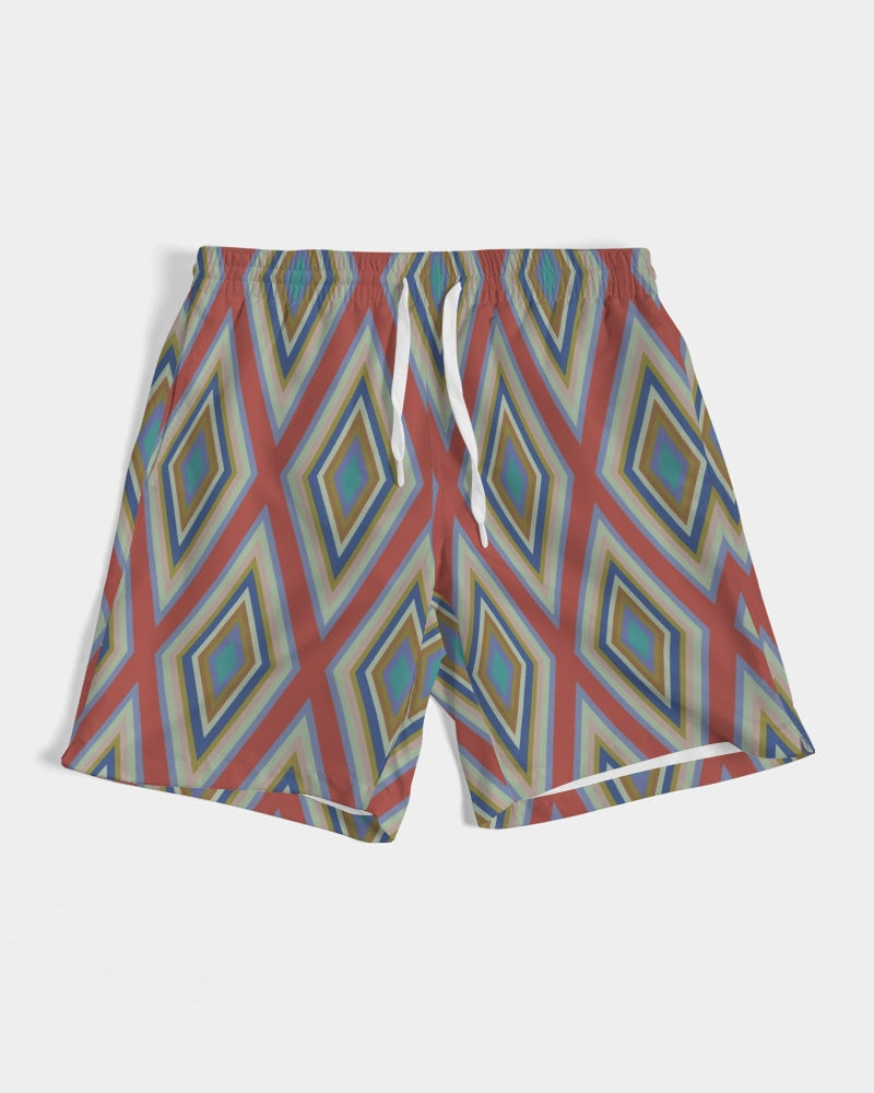 Colorful Diamonds Variation 3 Men's All-Over Print Swim Trunk