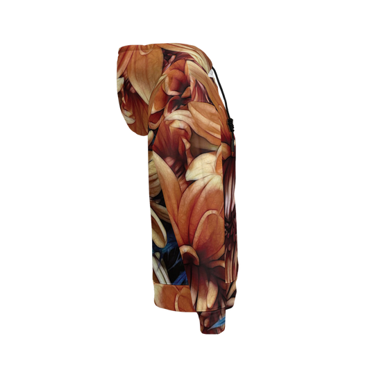 October Flowers 8 Women's Relaxed Fit Hoodie-Super Heavy 375g