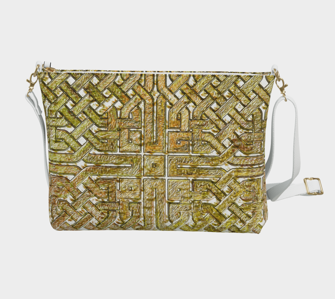 Gold Celtic Knot Vegan Crossbody Purse