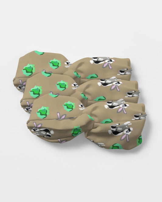 Bunnies Pattern Twist Knot Headband Set