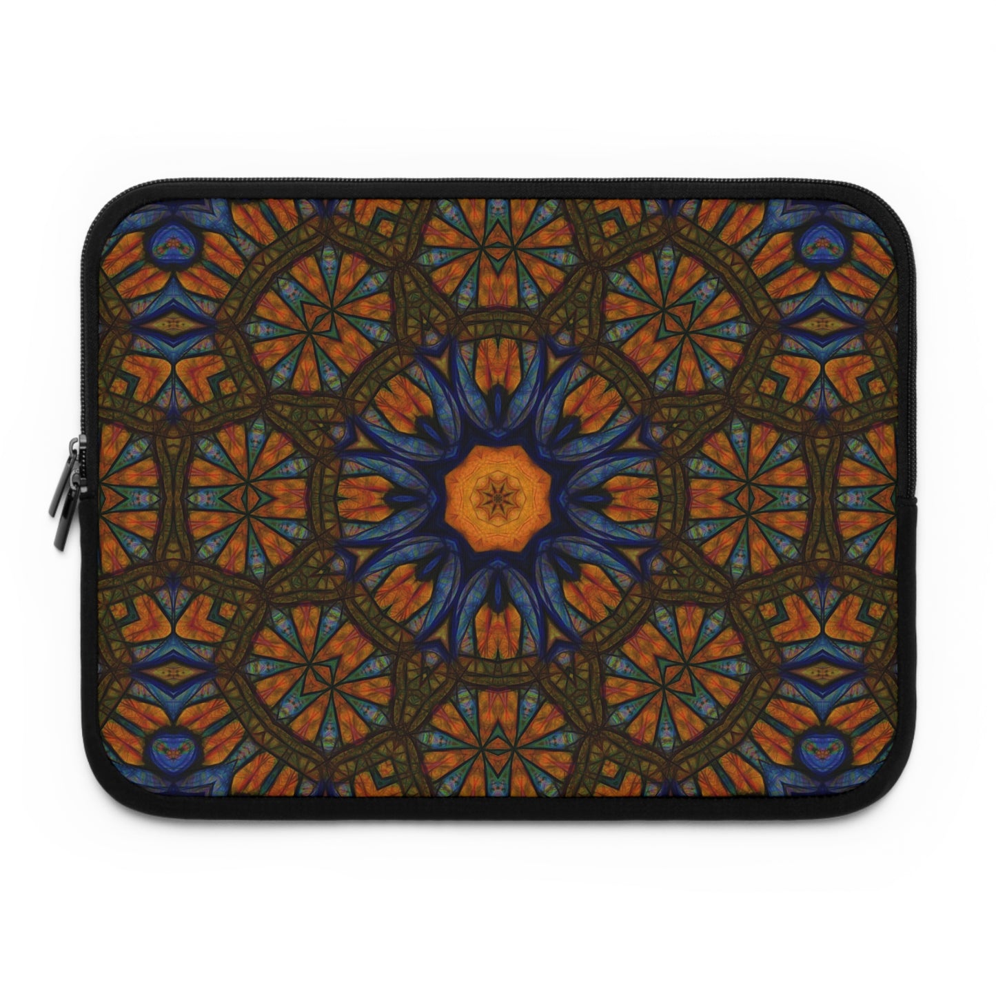 Blue Orange Sketchy Kaleidoscope Laptop Sleeve