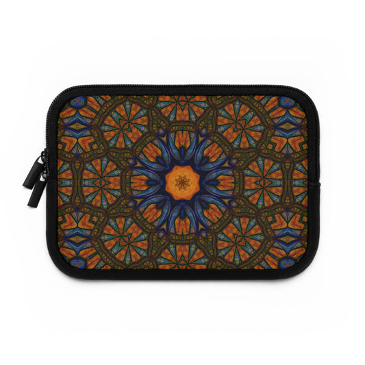 Blue Orange Sketchy Kaleidoscope Laptop Sleeve
