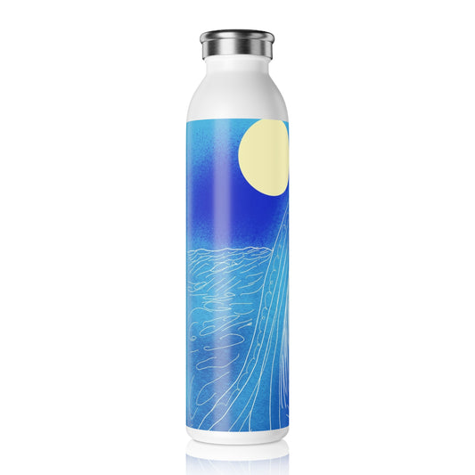 Ocean Wave Slim Water Bottle - Eco-Friendly Drinkware, Sports Bottle, Summer Vibes, Gift for Nature Lovers, Travel Companion