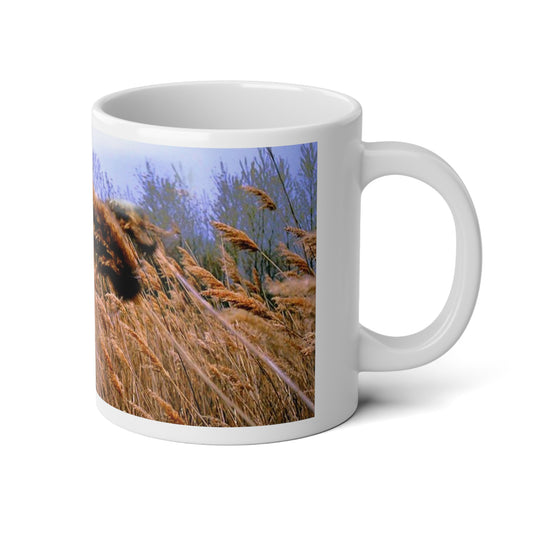 Grassy Field Jumbo Mug, Perfect for Coffee Lovers, Rustic Home Decor, Gift for Nature Enthusiasts, Outdoor Vibes, 20oz Beverage Mug