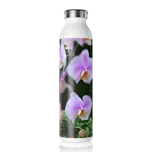 Outdoor Orchids Slim Water Bottle - Stylish Orchid Design, Eco-Friendly, Perfect for Fitness, Travel, Gifts, and Daily Hydration