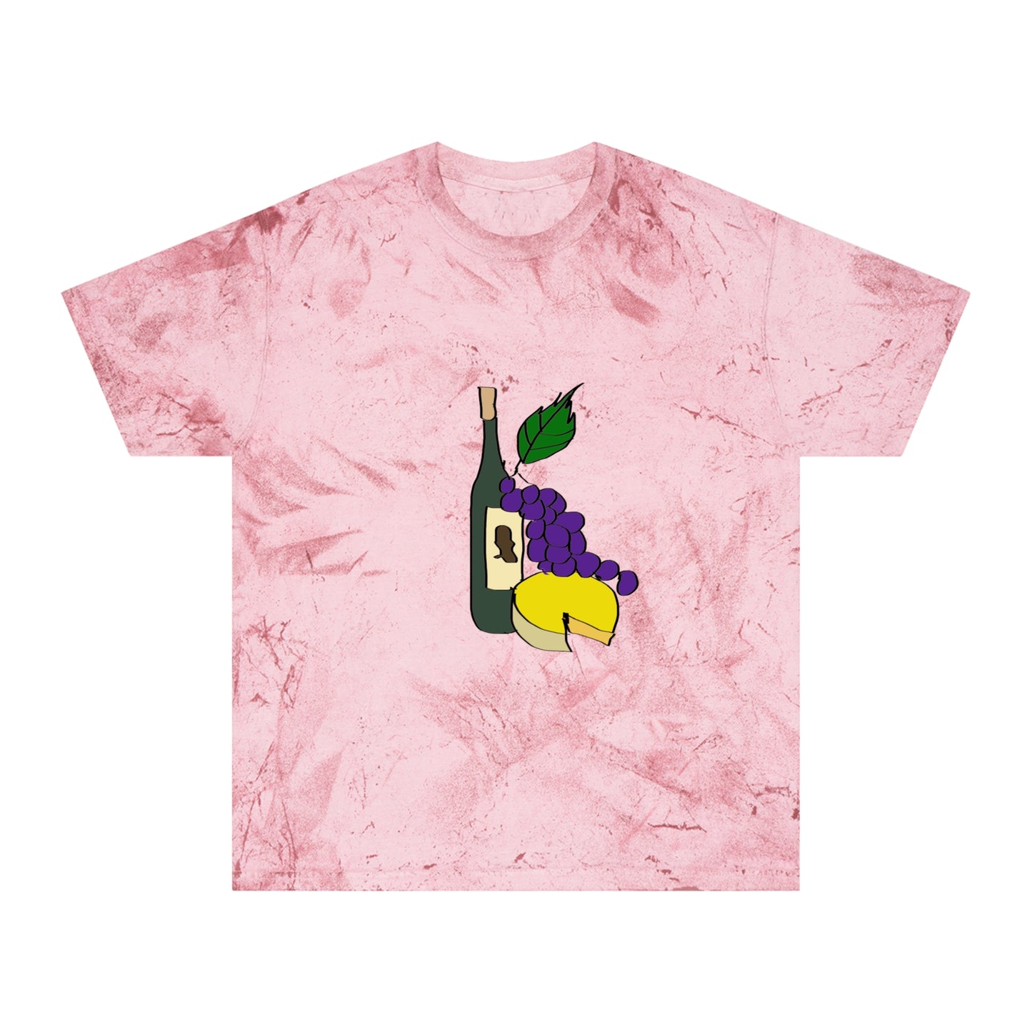 Wine and Cheese Unisex Color Blast T-Shirt