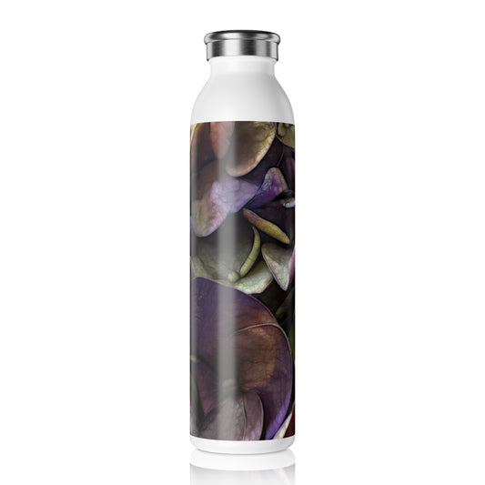 October Flowers 5 Slim Water Bottle - Stylish Hydration with Floral Design