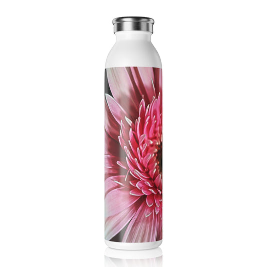 Pink Daisy Slim Water Bottle – Gerbera Blossom Insulated Bottle