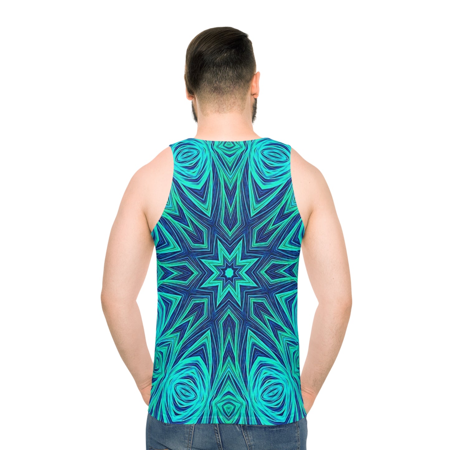 Blue Ice Kaleidoscope Unisex Tank Top (AOP)