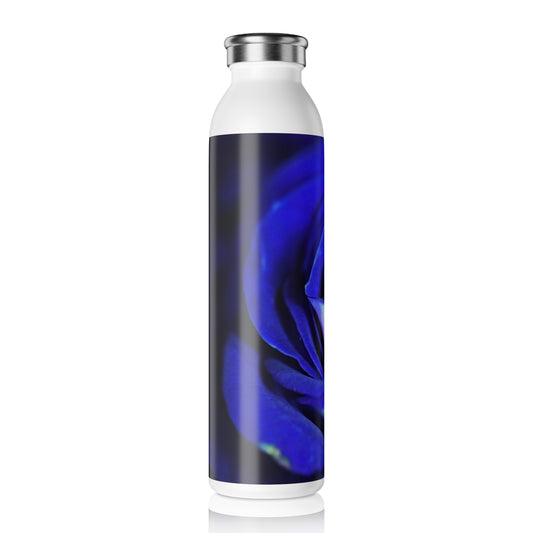 Elegant Blue Rose Slim Water Bottle - Eco-Friendly Reusable Flask, Stylish Hydration Gift, By Your Side Daily, Perfect for Travel, [...]