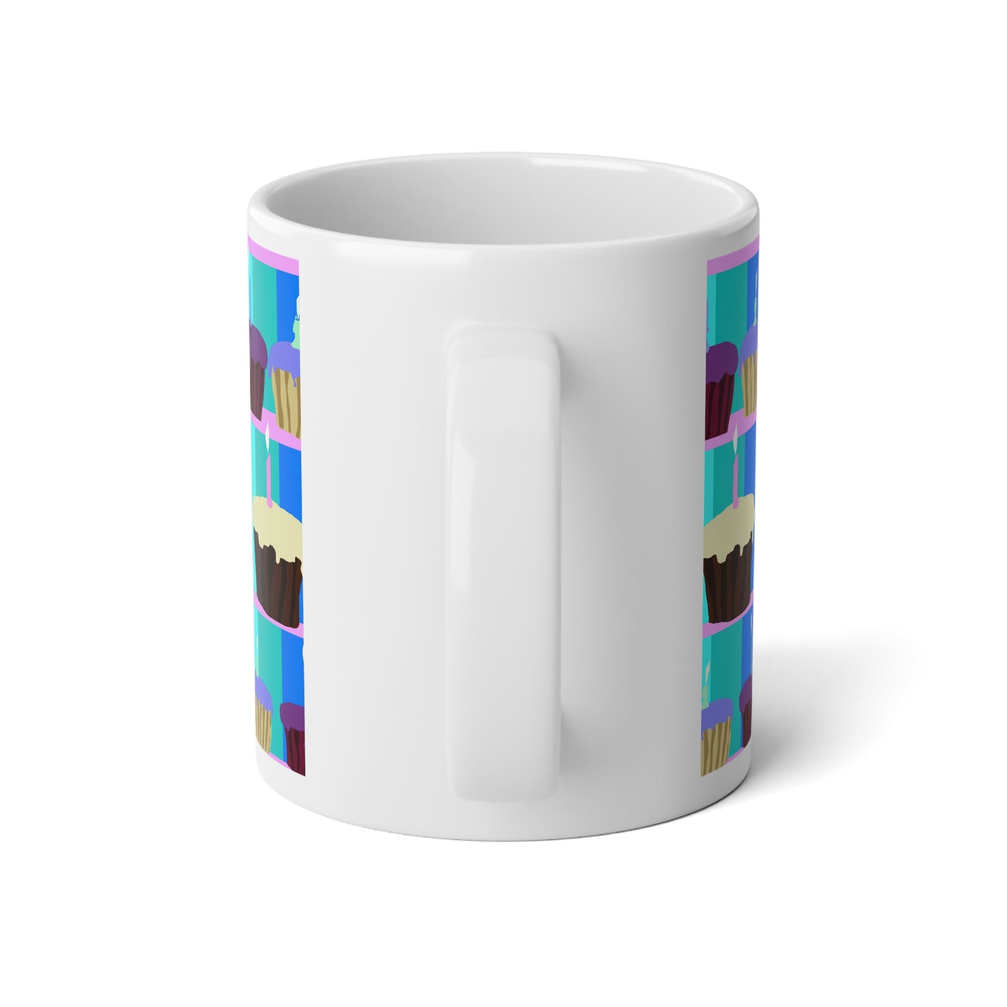 Colorful Cupcake Jumbo Mug, 20oz | Birthday Gift, Kitchen Décor, Party Mug, Coffee Lover's Item, Fun Drinkware