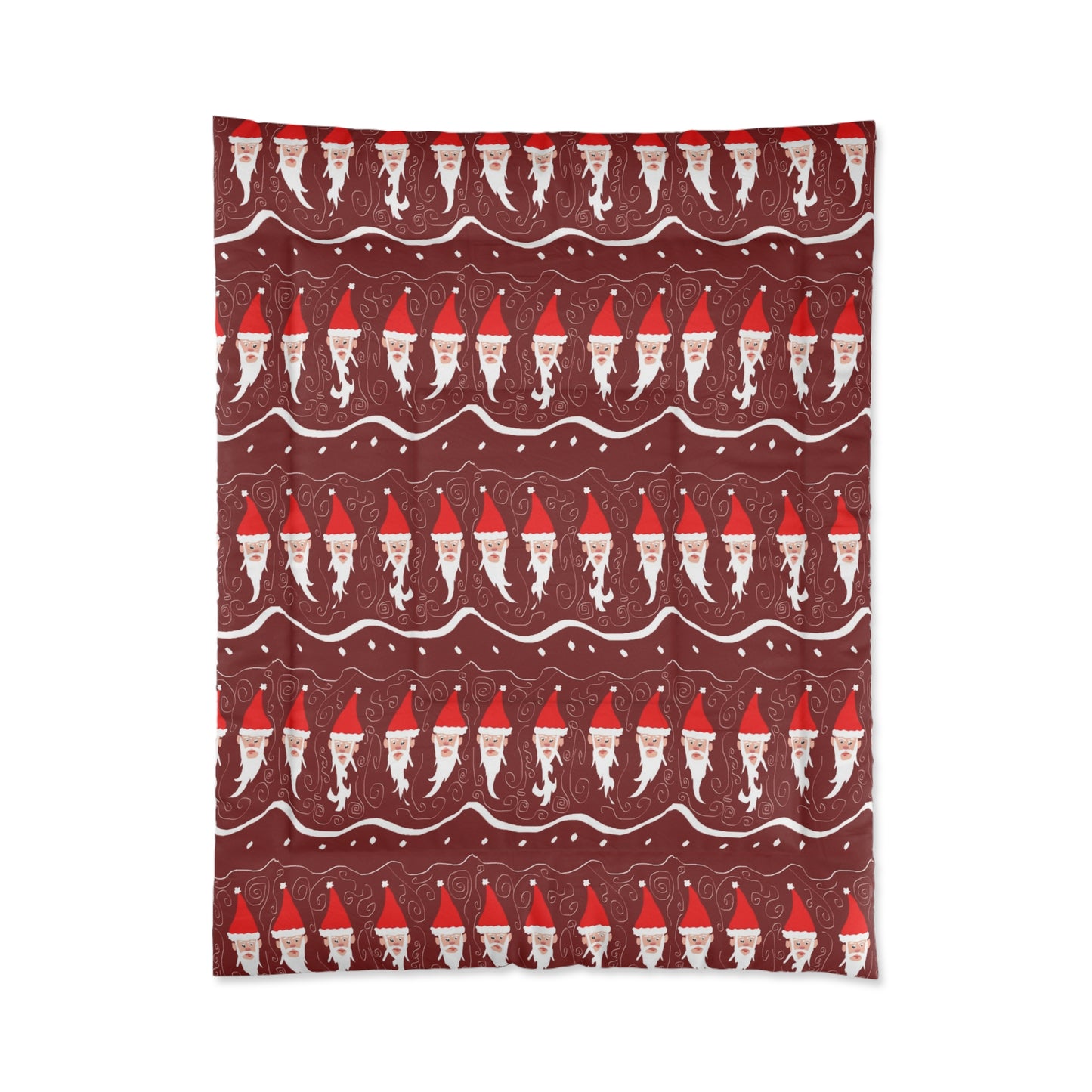 Santa Pattern Comforter — Festive Christmas Bedding