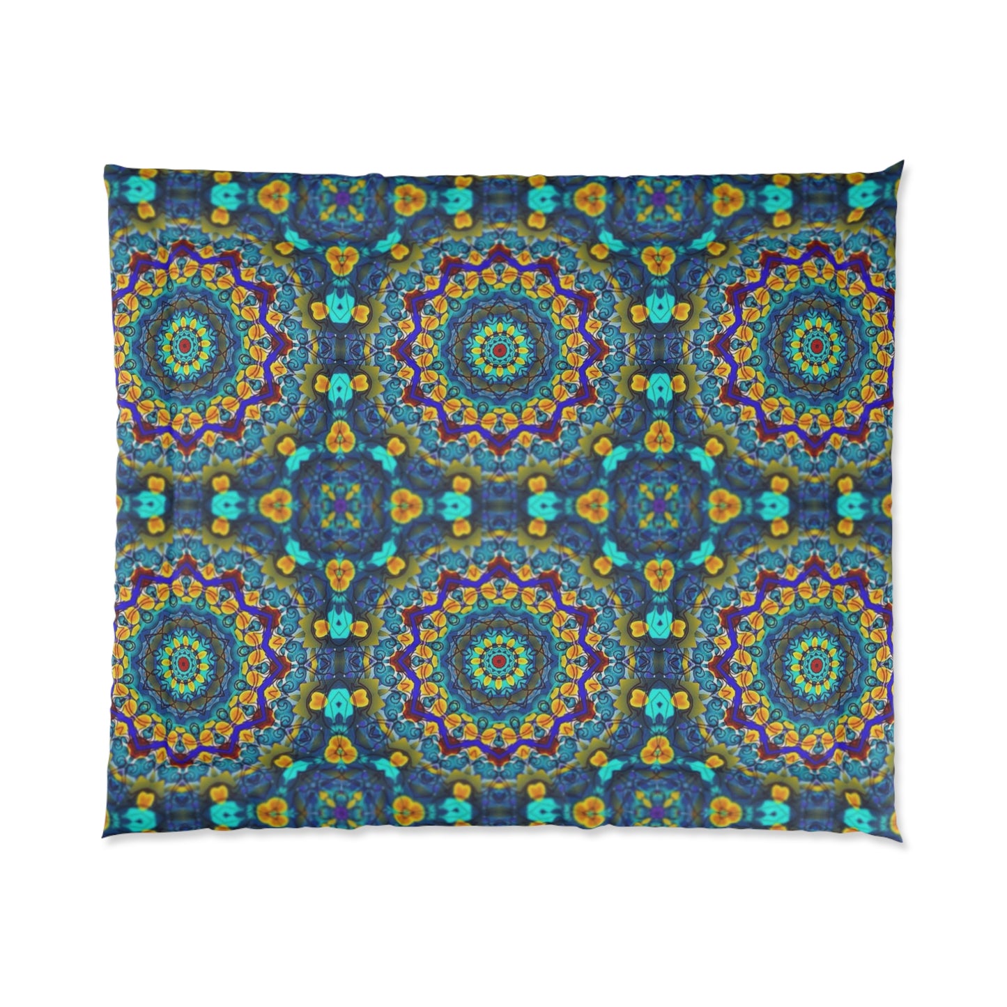 Bohemian Mandala Comforter — Colorful Kaleidoscope Bedding