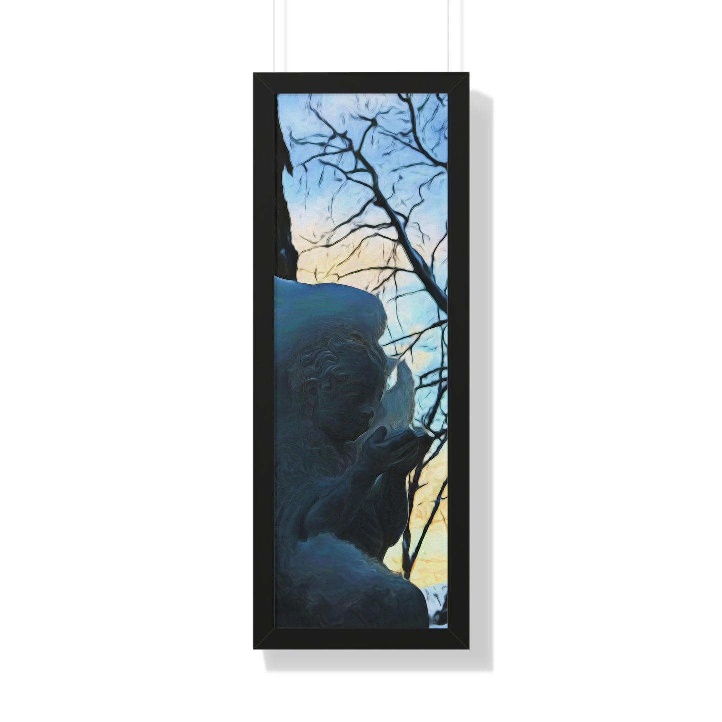 Angel On My Tree Framed Vertical Poster