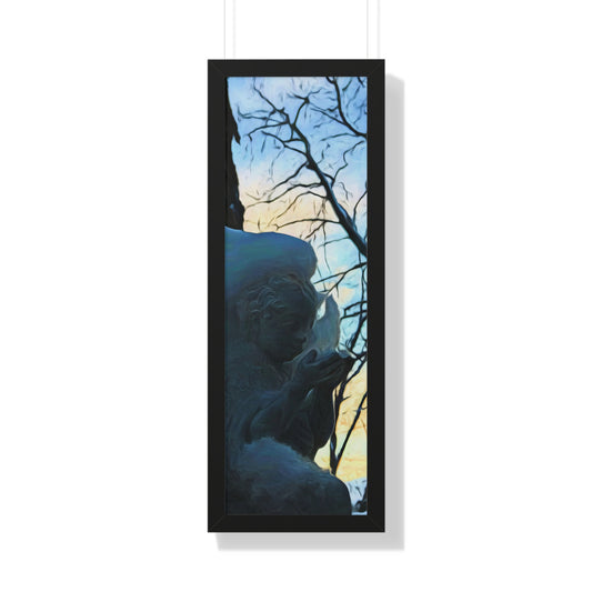 Angel On My Tree Framed Vertical Poster