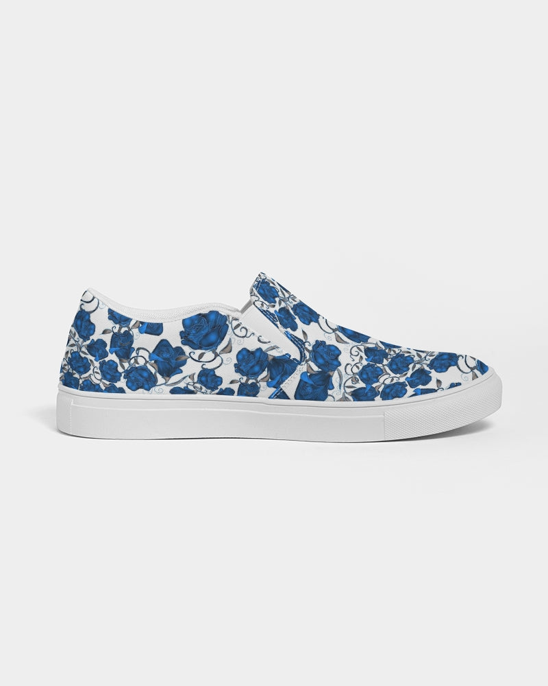 Blue Roses Women's Slip-On Canvas Shoe