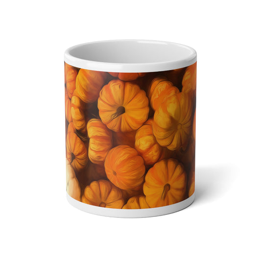 Pumpkin Spice Jumbo Mug, Cozy Fall Coffee Cup, Autumn Decor, Halloween Gift, Pumpkin Lover Mug, 20oz Ceramic
