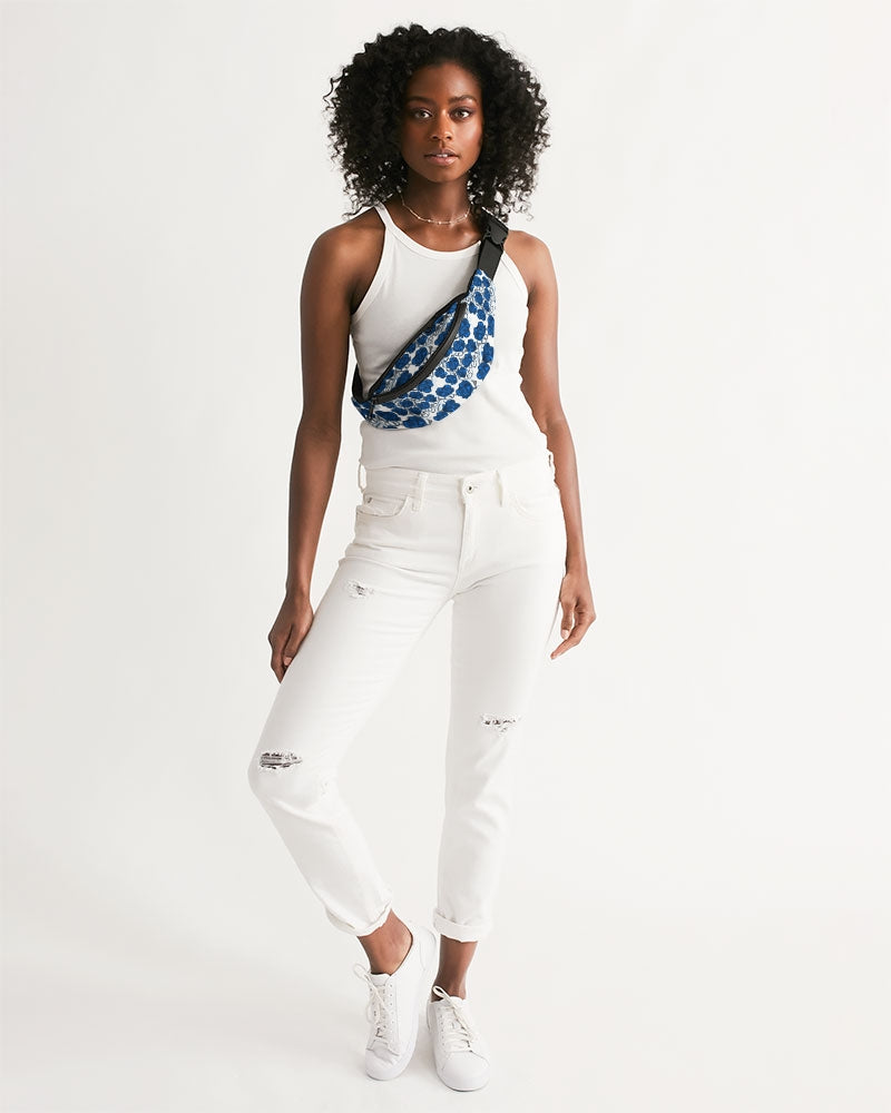 Blue Roses Crossbody Sling Bag