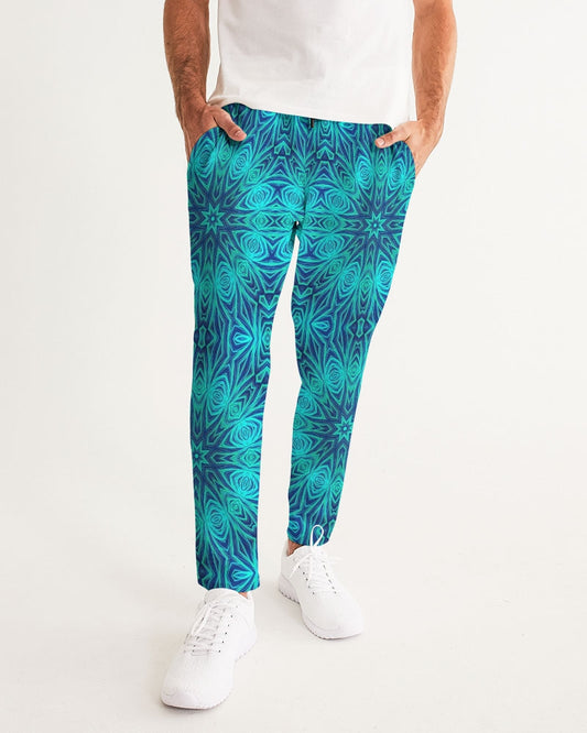 Blue Ice Kaleidoscope Men's All-Over Print Joggers