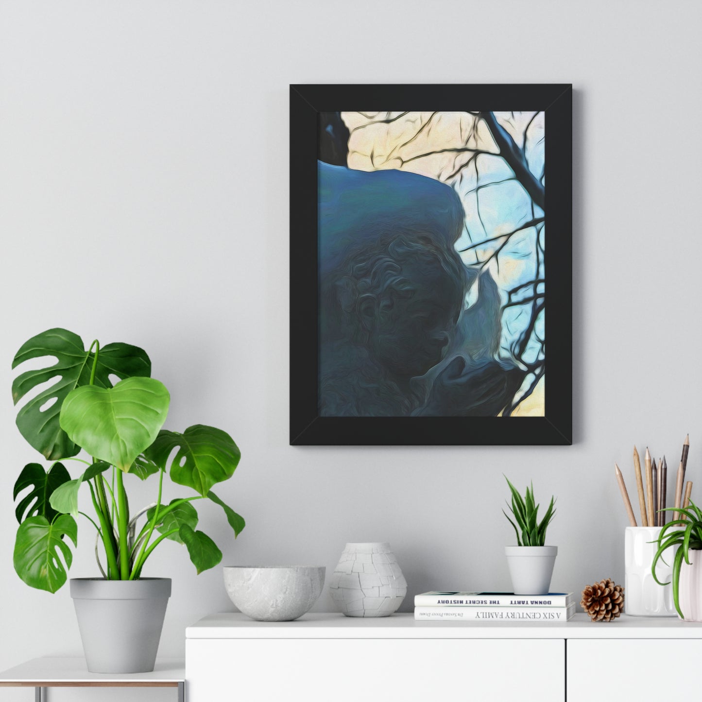 Angel On My Tree Framed Vertical Poster