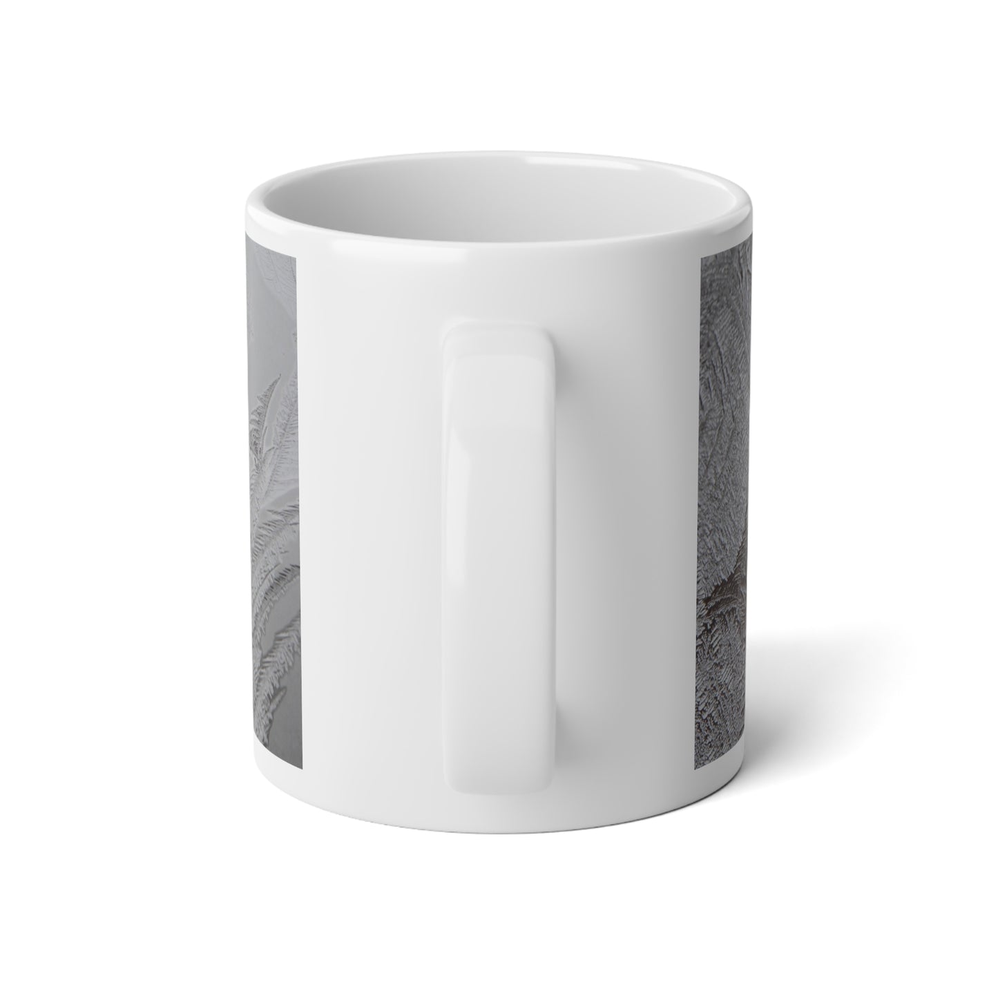 20oz Frost Pattern Mug — Large Jumbo Coffee Cup with Window Frost Design