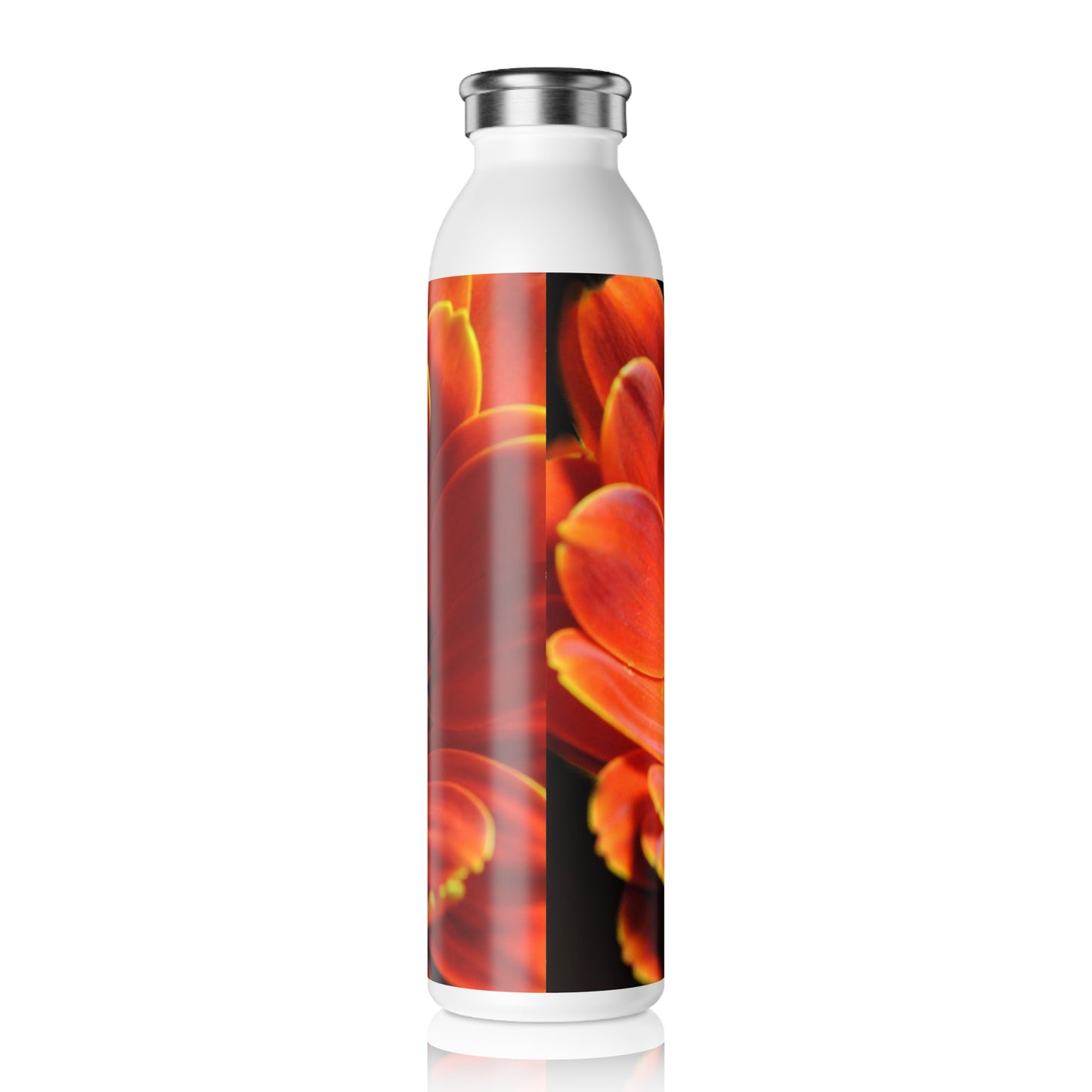 Orange Gerber Daisy Slim Water Bottle - Eco-Friendly Hydration, Trendy Water Flask, Flower Print Bottle, Perfect Gift for Nature Lovers, [...]