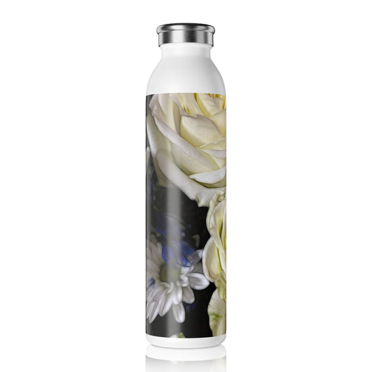 November Flowers 4 Slim Water Bottle | Perfect for Fitness, Eco-Friendly Lifestyle, Gifts, Weddings, and Daily Hydration