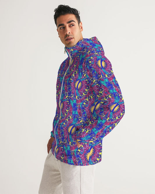 Caribbean Grafitti Men's All-Over Print Windbreaker