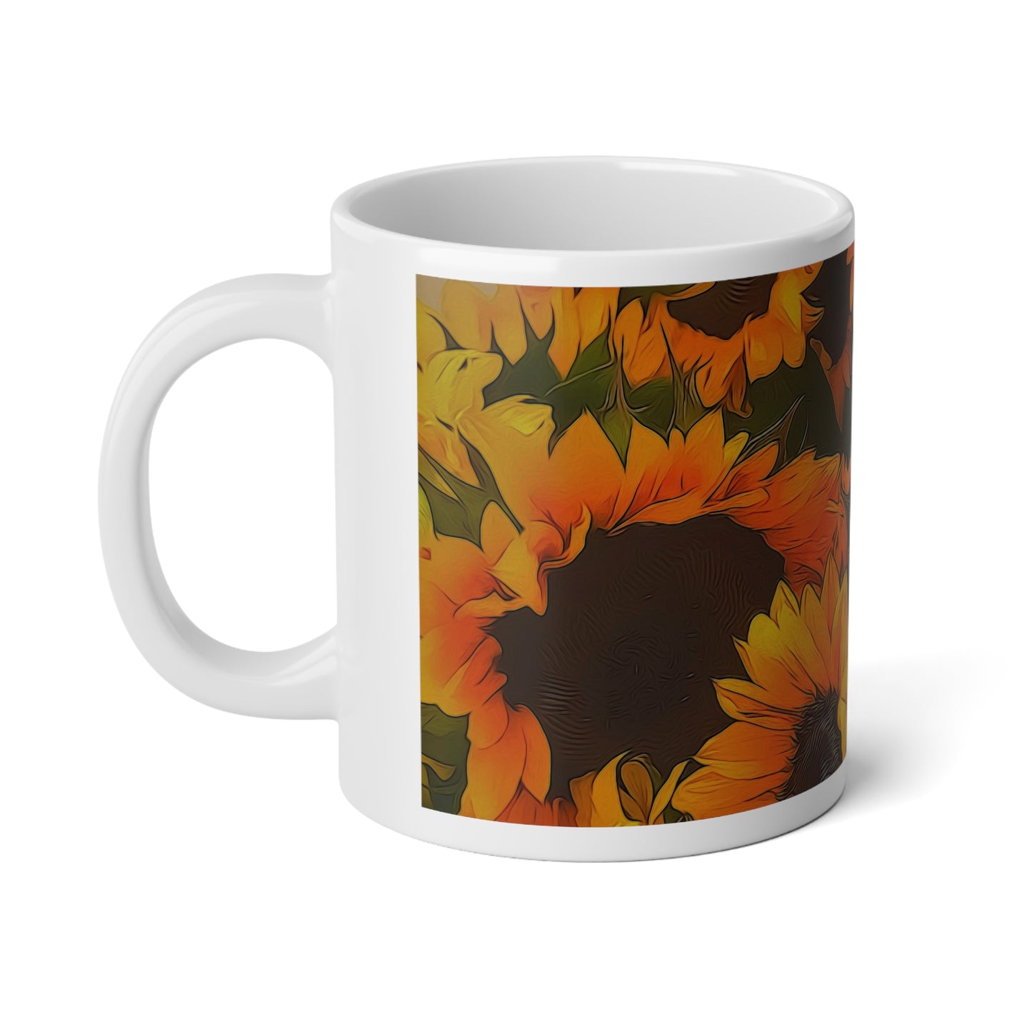 Sunflower Jumbo Mug - 20oz Coffee Cup for Nature Lovers