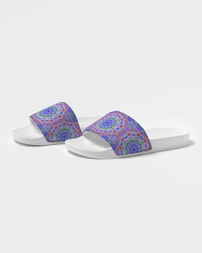 Blue Red Kaleidoscope Women's Slide Sandal