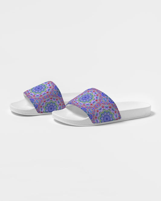 Blue Red Kaleidoscope Women's Slide Sandal
